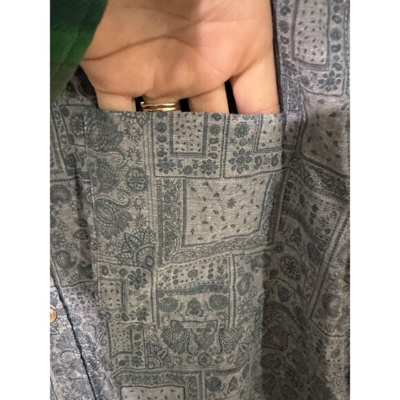 Tenth & Ocean Washable Linen Topical Short Sleeve Button Down Shirt Men's XL - Picture 4 of 8